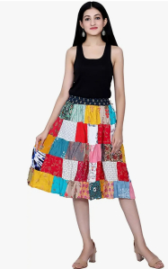 patchwork skirts mini