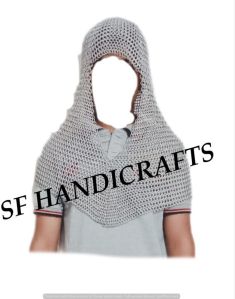 Aluminum Butted 9 Mm Chain Mail Coif