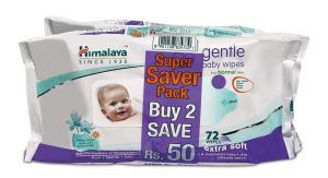 72+72 Wipes Himalaya Gentle Baby Wipes