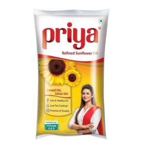 priya sunflower oil 1 litre pouch