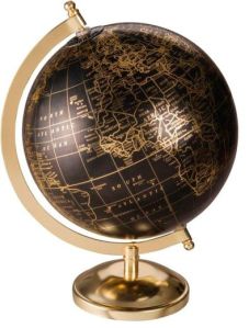 8 Inch Decorative Globe With Metal Stand