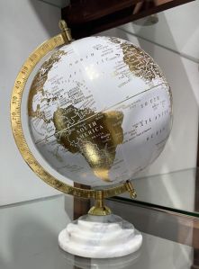 8 Inch Decorative World Globe With Marble Base