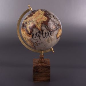 8 Inch Metal and Plastic Sphere World Political Globe