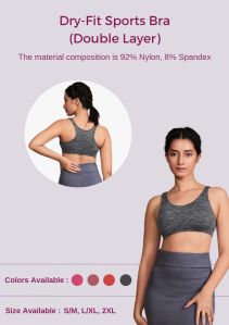 Double Layer Dry Fit Sports Bra
