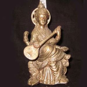 brass saraswati statue