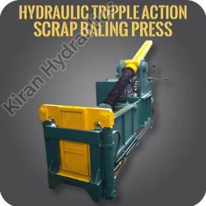 hydraulic scrap baling press