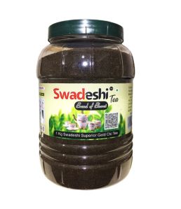 1 Kg Swadeshi Superior Gold Ctc Tea Jar Swadeshi Tea Brand Of Bharat Best Superior Gold Tea Ja