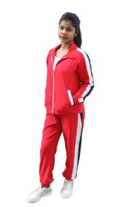 Ladies Polyester Cotton Tracksuit