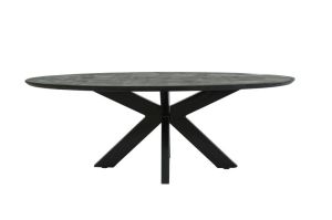 Alex Wood Metal Oval Coffee Table