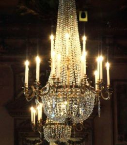 small hanging crystal chandelier