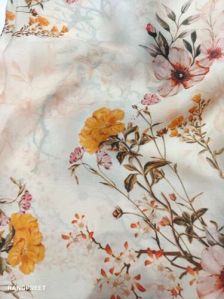 Floral Satin Fabric