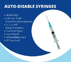 Auto Disable Syringe (AD Syringe)