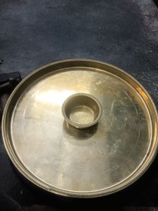 Brass Round plate with katori