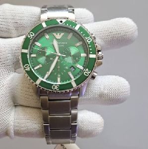 Emporio Armani Chronograph Full silver Green Dial Watch