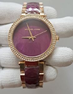Michael Kors Parker Quartz Rose Gold Purple Dial Women’s Watch