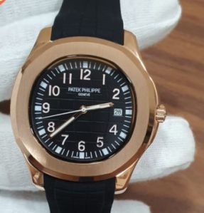 Patek Philippe Aquanaut Rose Gold Black Swiss Automatic Watch