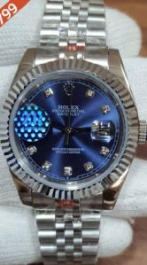 Rolex Date -Just Diamond Marker Blue Dial Swiss Automatic Watch