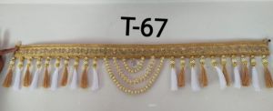 Golden and White Pearl Toran