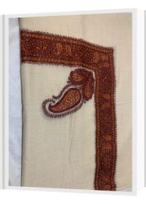 Doordaar Maroon Embroidery Kashmiri Rumal