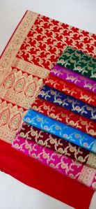 handloom semi katan silk banarasi saree