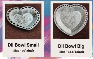 Dil bowl small silver tray