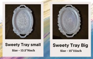 Sweety tray big silver plated tray