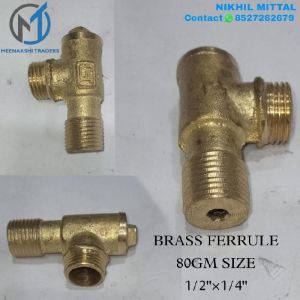 15mm x 6mm Brass Die Casted Non Adjustable Ferrule