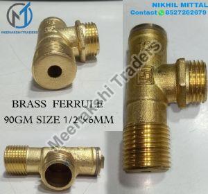 15mm x 6mm Brass Forged Non Adjustable Ferrule