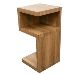 S Shaped Wooden Side Table
