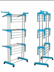 Stainless Steel Cloth Rack with Wheel