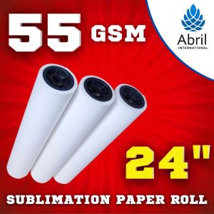 24" 55 GSM Sublimation Heat Transfer Paper Roll