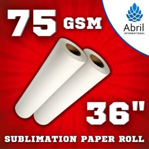 36" 75 GSM Sublimation Heat Transfer Paper Roll
