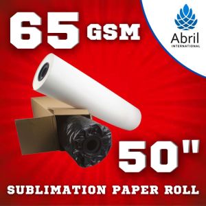 50" 65 GSM Sublimation Heat Transfer Paper Roll