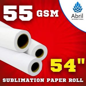 54" 55 GSM Sublimation Heat Transfer Paper Roll