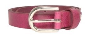 Mens Pink Leather Belt