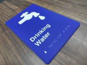 Drinking Water Braille Signage