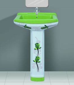 Green Designer Series Sophia Wash Basin Pedestal Set