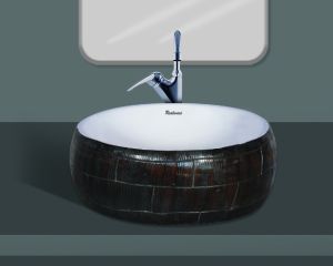Wooden Round Table Top Wash Basin