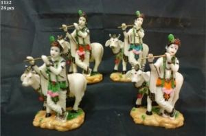 Krishna Statue with Cow