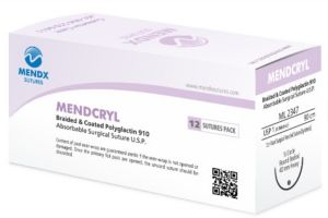 MENDCRYL Braided & Coated Polyglactin 910 Absorbable Surgical Suture