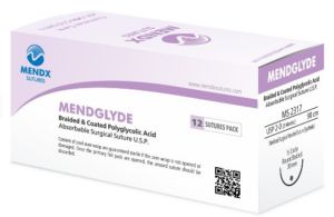 MENDGLYDE Braided Coated Polyglycolic Acid Absorbable Surgical Sutures
