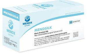 MENDSILK Black Braided Silk Non Absorbable Sutures