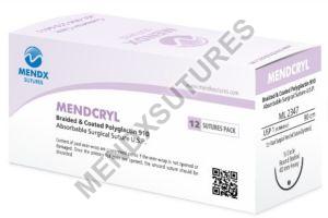 MENDCRYL Braided & Coated Polyglactin 910 Absorbable Surgical Suture