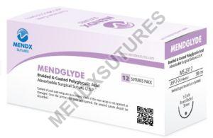MENDGLYDE Braided Coated Polyglycolic Acid Absorbable Surgical Sutures