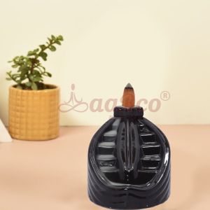 New Resin Double Step Black Back Flow Smoke Fountain
