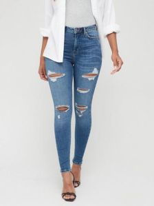 Skinny High Rise Ladies Ripped Jeans, Waist Size: 28 at Rs 600/piece in  Noida