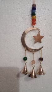 Moon and star brass chimes