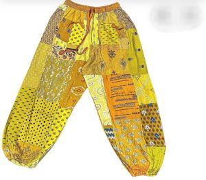 patchwork harem pants
