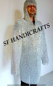 Aluminum Round Riveted Flat Washer Coif Shirt