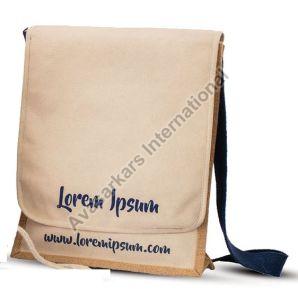 Jute and Canvas Sling Bag
